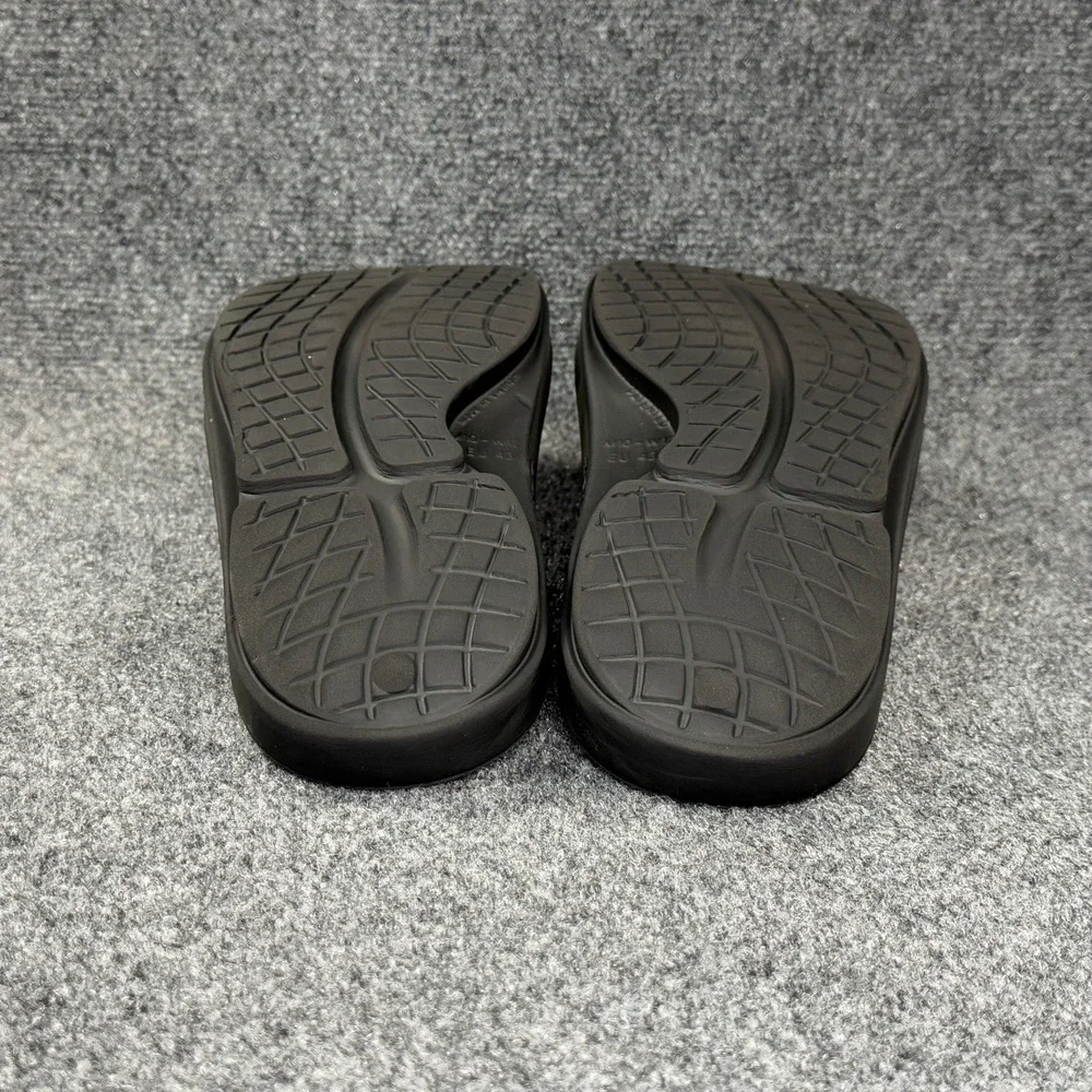 Oofos OOahh Sport Slide Sandals Men's 10 Black Athletic Running Recovery‎ Beach